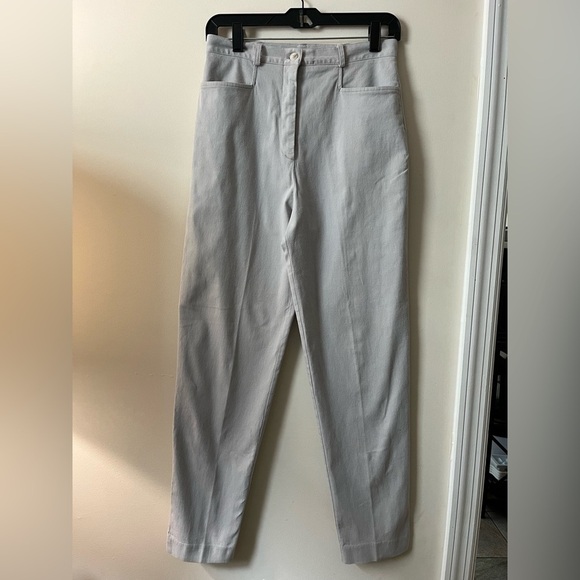 Vintage Ogilvy High Waisted Tailored Trousers Size 10 Pleated Wide Leg Pants - Picture 1 of 4